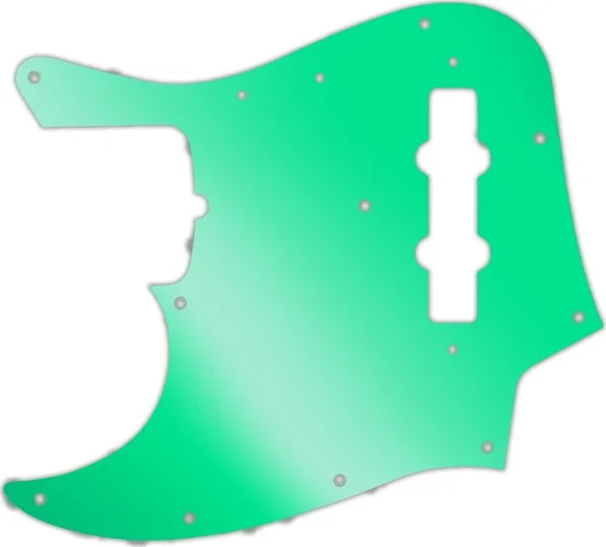 WD Custom Pickguard For Left Hand Fender 50th Anniversary Jazz Bass #10GR Green Mirror