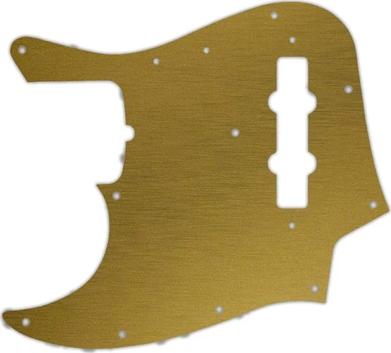 WD Custom Pickguard For Left Hand Fender 50th Anniversary Jazz Bass #14 Simulated Brushed Gold/Black PVC