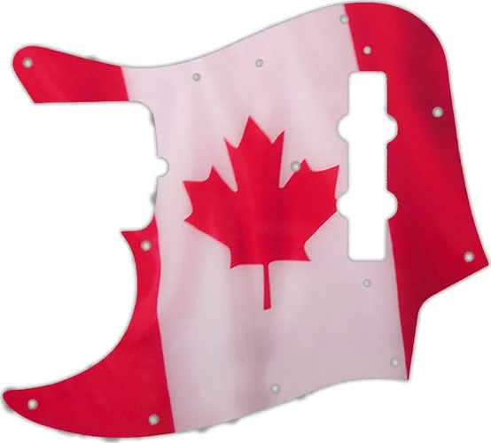 WD Custom Pickguard For Left Hand Fender 50th Anniversary Jazz Bass #G11 Canadian Flag Graphic
