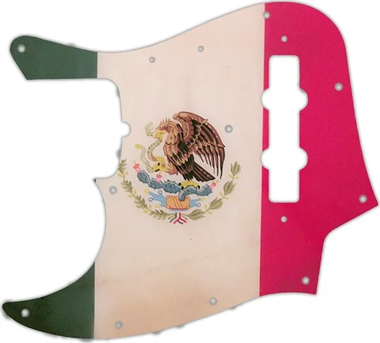 WD Custom Pickguard For Left Hand Fender 50th Anniversary Jazz Bass #G12 Mexican Flag Graphic