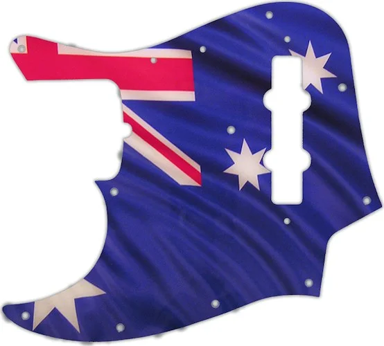 WD Custom Pickguard For Left Hand Fender 50th Anniversary Jazz Bass #G13 Aussie Flag Graphic