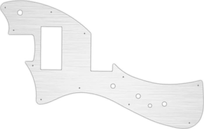 WD Custom Pickguard For Left Hand Fender Alternate Reality Meteora HH #13 Simulated Brushed Silver/Black PVC