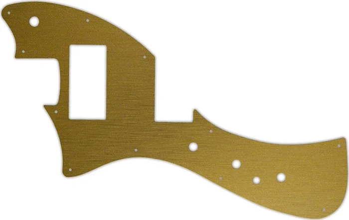 WD Custom Pickguard For Left Hand Fender Alternate Reality Meteora HH #14 Simulated Brushed Gold/Black PVC