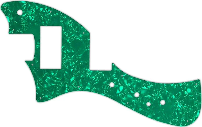 WD Custom Pickguard For Left Hand Fender Alternate Reality Meteora HH #28GR Green Pearl/White/Black/White