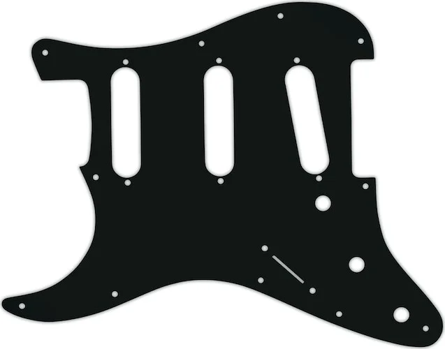 WD Custom Pickguard For Left Hand Fender Stratocaster #01A Black Acrylic