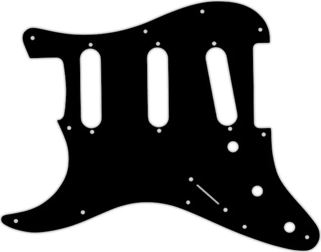 WD Custom Pickguard For Left Hand Fender Stratocaster #01T Black Thin