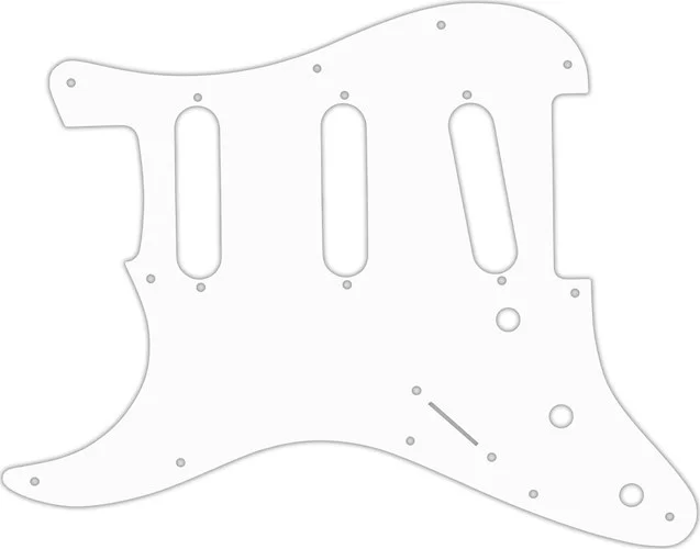 WD Custom Pickguard For Left Hand Fender Stratocaster #02 White