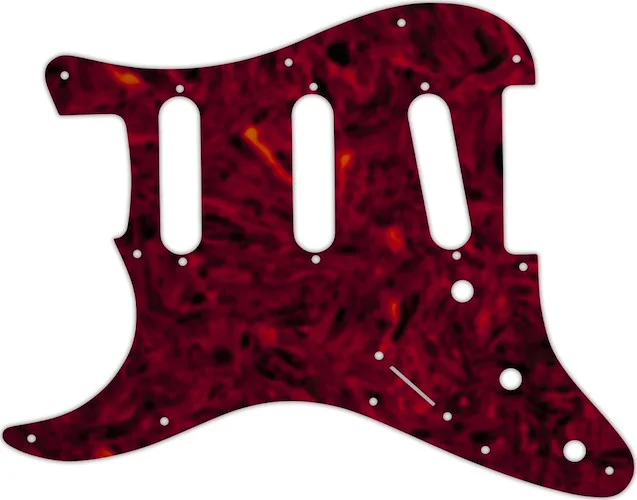 WD Custom Pickguard For Left Hand Fender Stratocaster #05T Tortoise Shell Solid (Semi-Transparent)