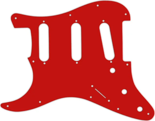 WD Custom Pickguard For Left Hand Fender Stratocaster #07 Red/White/Red