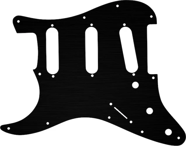 WD Custom Pickguard For Left Hand Fender Stratocaster #27T Simulated Black Anodized Thin