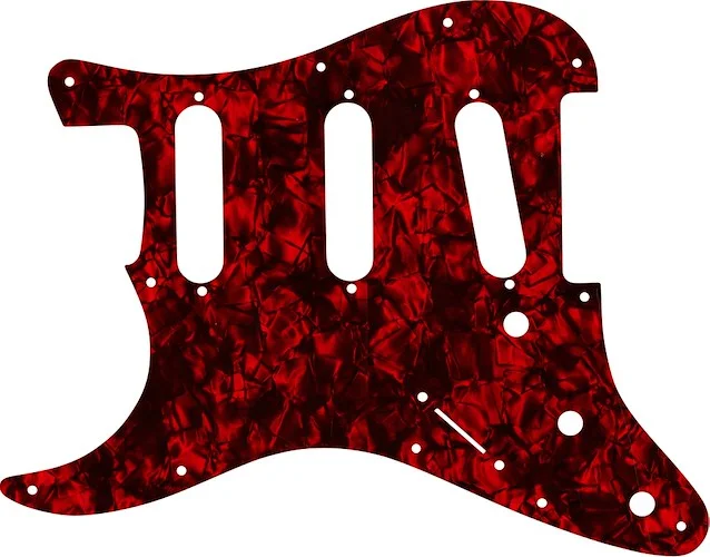 WD Custom Pickguard For Left Hand Fender Stratocaster #28DRP Dark Red Pearl/Black/White/Black