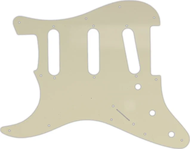 WD Custom Pickguard For Left Hand Fender Stratocaster #55 Parchment 3 Ply
