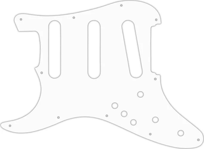 WD Custom Pickguard For Left Hand Fender Stratocaster Elite #02M White Matte