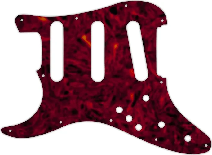 WD Custom Pickguard For Left Hand Fender Stratocaster Elite #05T Tortoise Shell Solid (Semi-Transparent)
