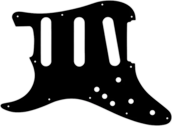 WD Custom Pickguard For Left Hand Fender Stratocaster Elite #09 Black/White/Black/White/Black