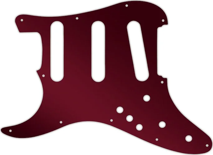 WD Custom Pickguard For Left Hand Fender Stratocaster Elite #10R Red Mirror