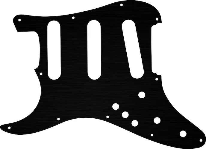WD Custom Pickguard For Left Hand Fender Stratocaster Elite #27 Simulated Black Anodized