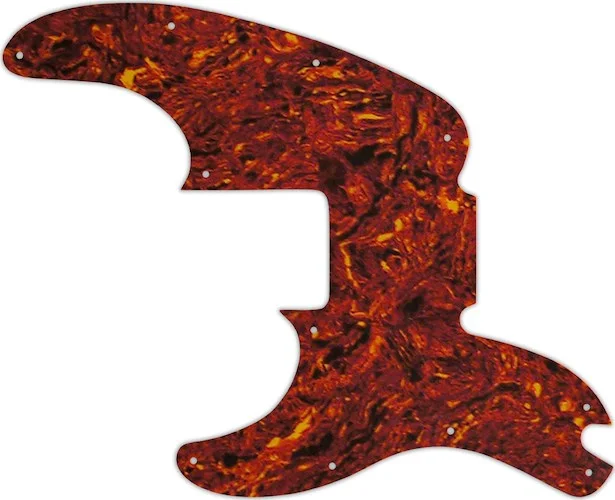 WD Custom Pickguard For Left Hand Fender Telecaster Bass #05P Tortoise Shell/Parchment