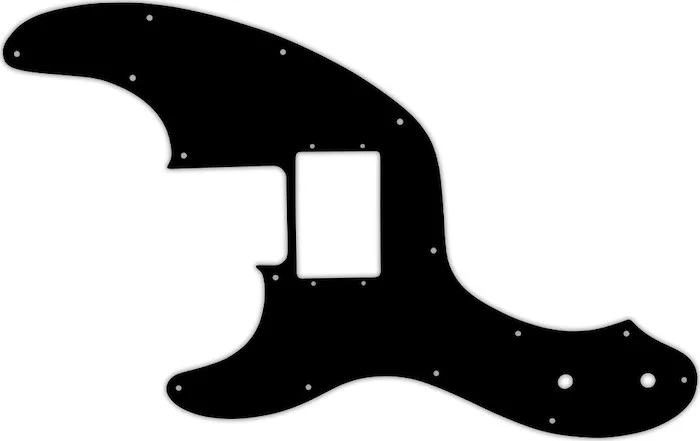 WD Custom Pickguard For Left Hand Fender Telecaster Bass With Humbucker #01 Black