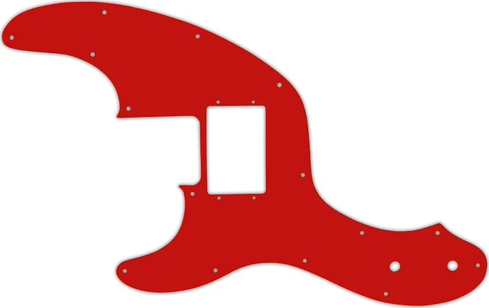 WD Custom Pickguard For Left Hand Fender Telecaster Bass With Humbucker #07 Red/White/Red