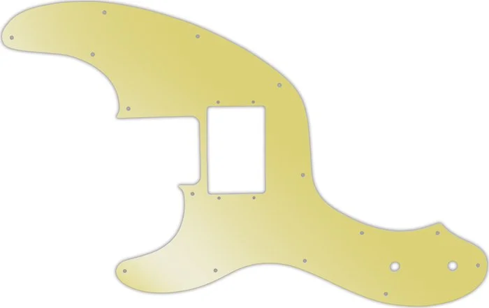 WD Custom Pickguard For Left Hand Fender Telecaster Bass With Humbucker #10GD Gold Mirror