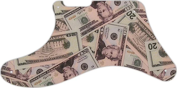 WD Custom Pickguard For Left Hand Fender Cabronita Telecaster #G16 Money Graphic