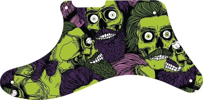 WD Custom Pickguard For Left Hand Fender Cabronita Telecaster #GHA02 Zombeard Graphic