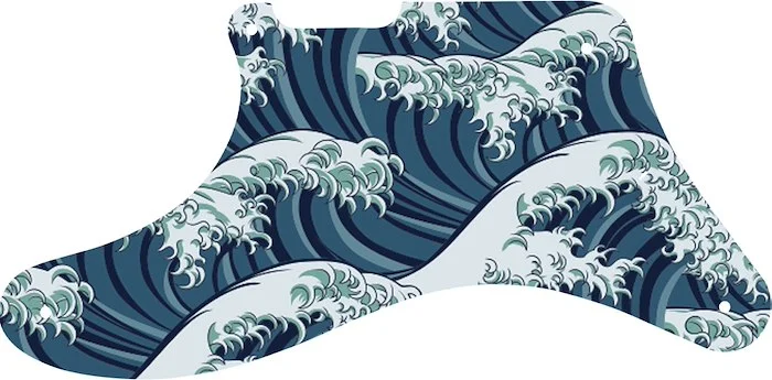 WD Custom Pickguard For Left Hand Fender Cabronita Telecaster #GT02 Japanese Wave Tattoo Graphic