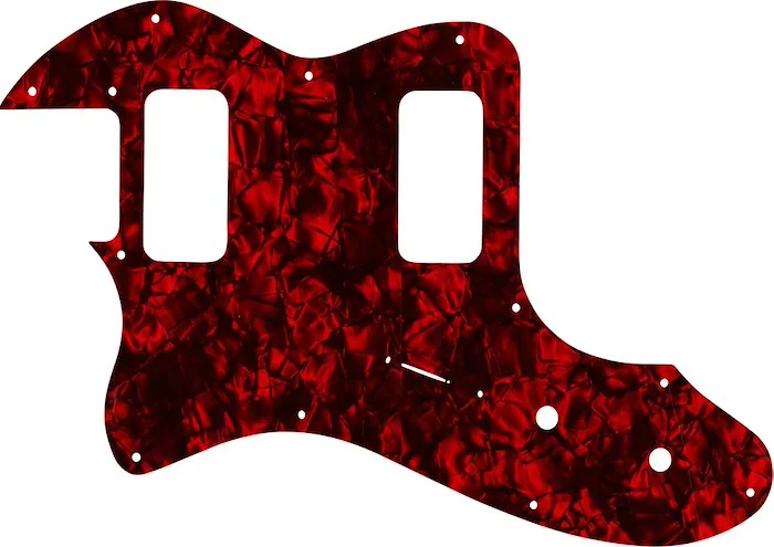 WD Custom Pickguard For Left Hand Fender Telecaster Thinline Super Deluxe #28DRP Dark Red Pearl/Black/White/Black