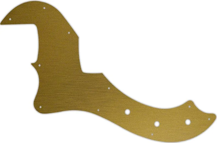 WD Custom Pickguard For Left Hand Fender American Standard Dimension Bass IV #14 Simulated Brushed Gold/Black 
