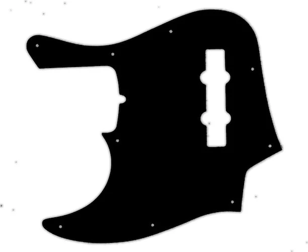 WD Custom Pickguard For Left Hand Fender American Deluxe 21 Fret Jazz Bass#01T Black Thin