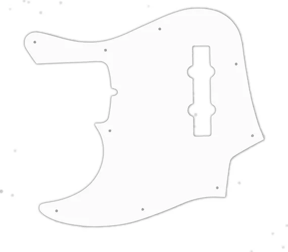 WD Custom Pickguard For Left Hand Fender American Deluxe 21 Fret Jazz Bass#02 White
