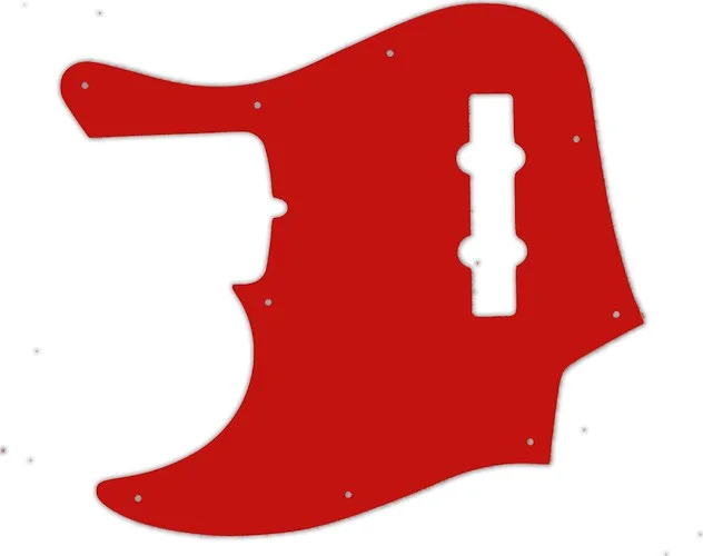 WD Custom Pickguard For Left Hand Fender American Deluxe 21 Fret Jazz Bass#07S Red Solid