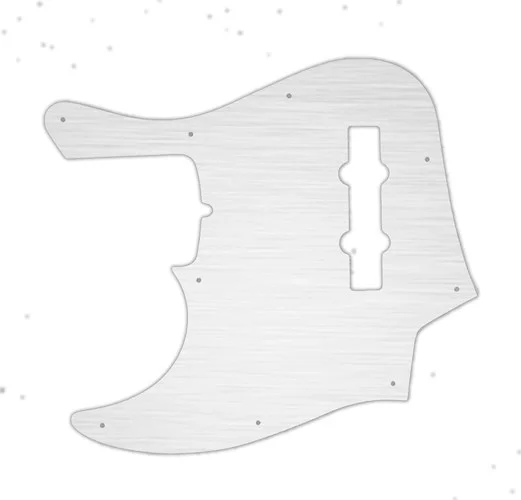 WD Custom Pickguard For Left Hand Fender American Deluxe 21 Fret Jazz Bass#13 Simulated Brushed Silver/Black P