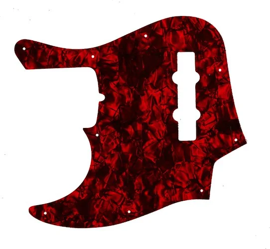 WD Custom Pickguard For Left Hand Fender American Deluxe 21 Fret Jazz Bass#28DRP Dark Red Pearl/Black/White/Black
