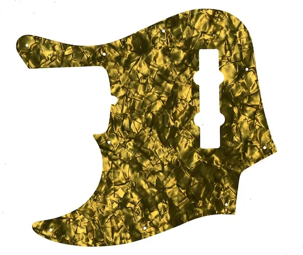 WD Custom Pickguard For Left Hand Fender American Deluxe 21 Fret Jazz Bass#28GD Gold Pearl/Black/White/Black