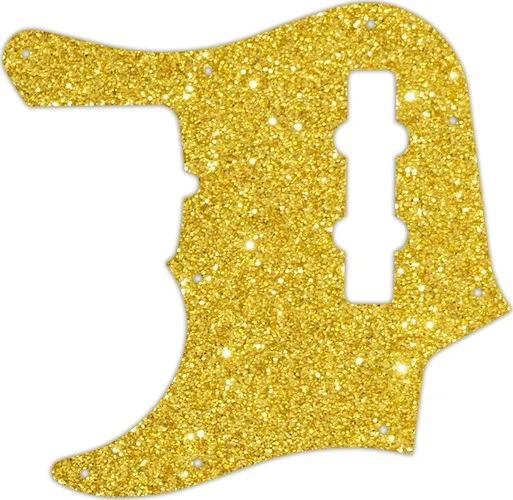 WD Custom Pickguard For Left Hand Fender American Deluxe 1998-Present 22 Fret Jazz Bass #60GS Gold Sparkle 