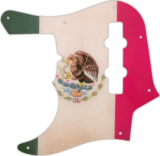 WD Custom Pickguard For Left Hand Fender American Deluxe 1998-Present 22 Fret Jazz Bass #G12 Mexican Flag Grap