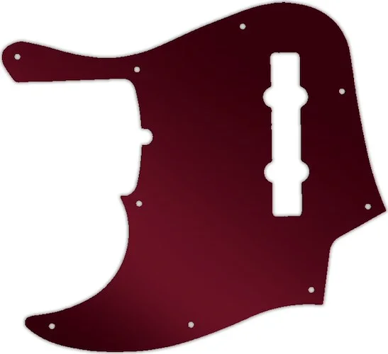 WD Custom Pickguard For Left Hand Fender American Deluxe 21 Fret 5 String Jazz Bass #10R Red Mirror