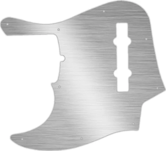 WD Custom Pickguard For Left Hand Fender American Deluxe 21 Fret 5 String Jazz Bass #13 Simulated Brushed Silv