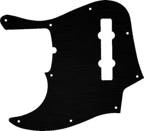 WD Custom Pickguard For Left Hand Fender American Deluxe 21 Fret 5 String Jazz Bass #27 Simulated Black Anodiz