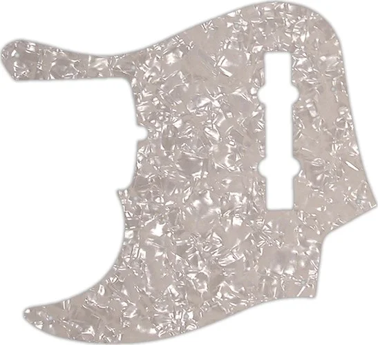 WD Custom Pickguard For Left Hand Fender American Deluxe 21 Fret 5 String Jazz Bass #28A Aged Pearl/White/Blac