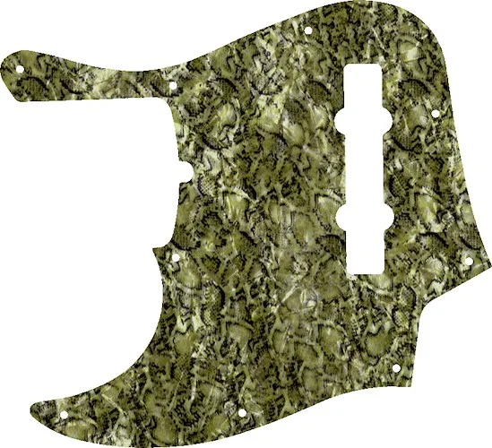 WD Custom Pickguard For Left Hand Fender American Deluxe 21 Fret 5 String Jazz Bass #31 Snakeskin