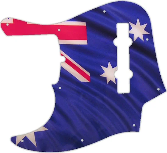 WD Custom Pickguard For Left Hand Fender American Deluxe 21 Fret 5 String Jazz Bass #G13 Aussie Flag Graphic