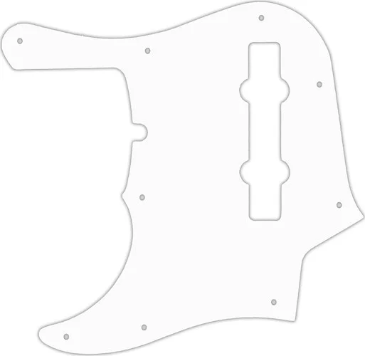 WD Custom Pickguard For Left Hand Fender American Deluxe 1995-Present 22 Fret 5 String Jazz Bass #02T White Th