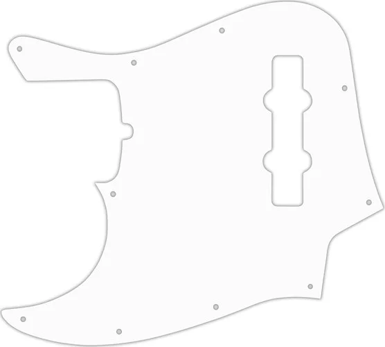 WD Custom Pickguard For Left Hand Fender American Standard Jazz Bass #02 White