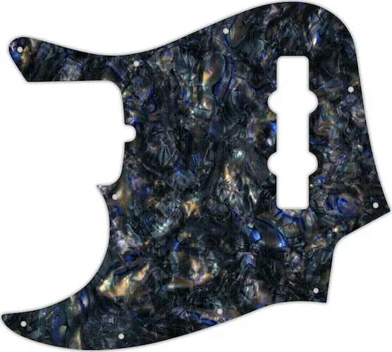 WD Custom Pickguard For Left Hand Fender American Standard Jazz Bass #35 Black Abalone