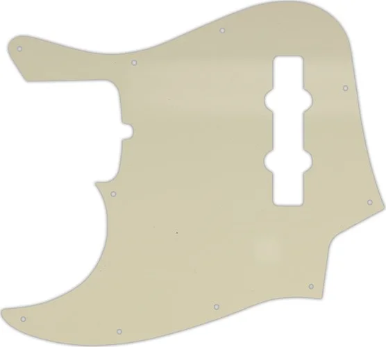 WD Custom Pickguard For Left Hand Fender American Standard Jazz Bass #55 Parchment 3 Ply