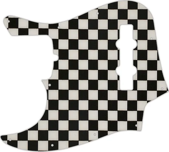 WD Custom Pickguard For Left Hand Fender American Standard Jazz Bass #CK01 Checkerboard Graphic