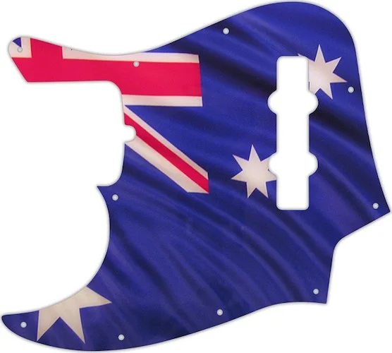 WD Custom Pickguard For Left Hand Fender American Standard Jazz Bass #G13 Aussie Flag Graphic